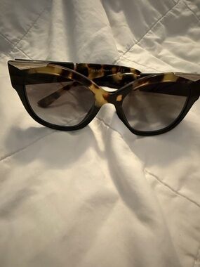 Prada sunglasses cat eye with gold trim